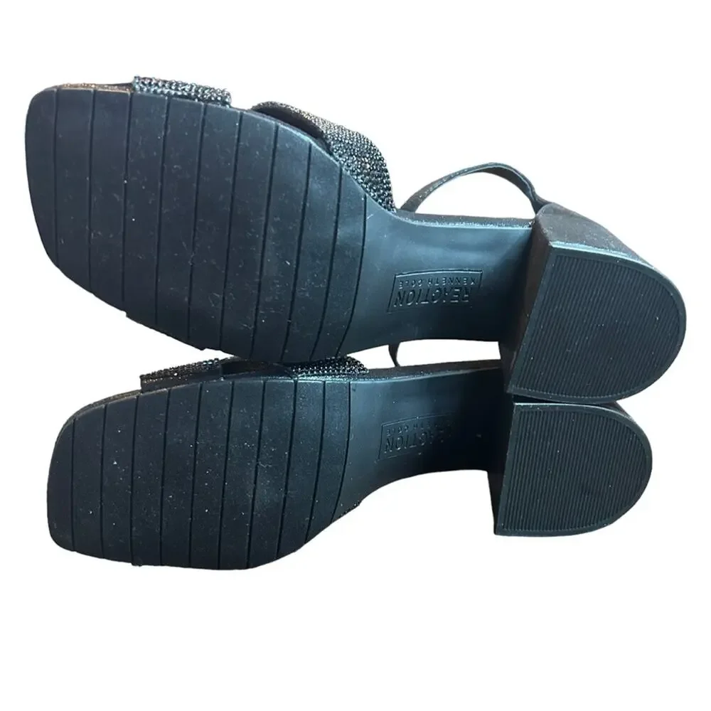 KENNETH COLE REACTION Mix X Band Dress Sandal Black NEW Size 7